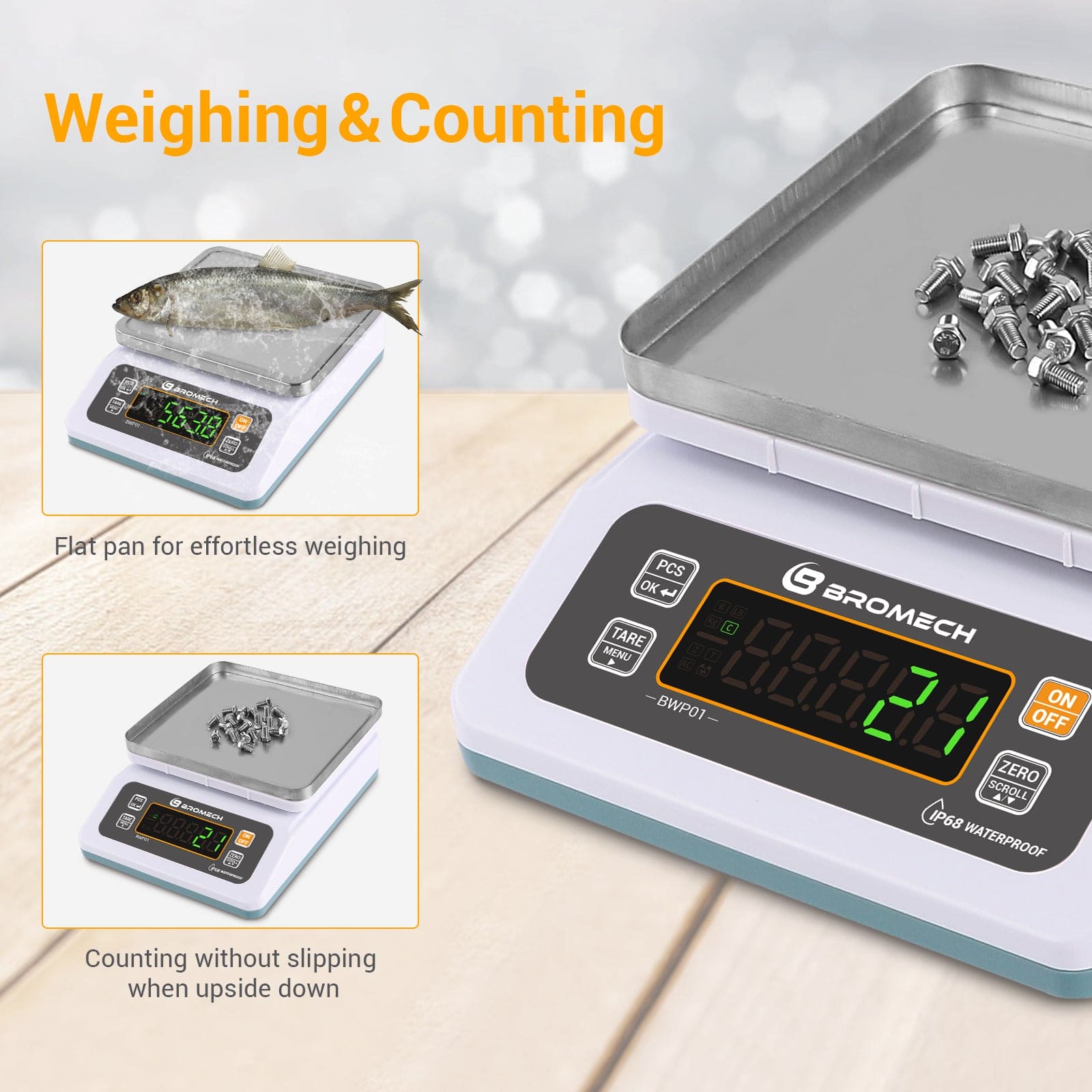 Perfect Kilogram BROMECH Gram Scale Waterproof Weighs Gram, Pound & Kilogram, 13lb Capa ...