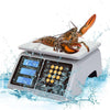BROMECH Price Computing Scale IPX7 Waterproof 66lb/30kg accuracy 0.02lb white LED dual screen