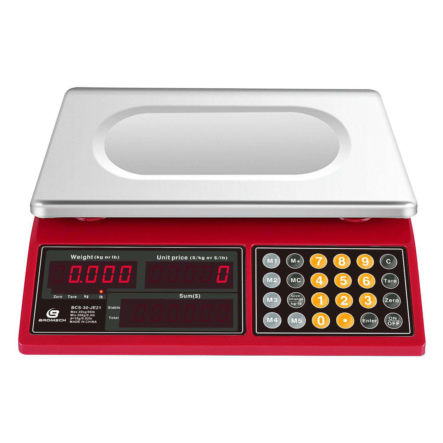 VEVOR Electronic Price Computing Scale, 66 LB Digital Deli Weight